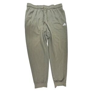 Adidas Mens XL Green Cotton Blend Jogger Sweatpants Elastic Waist Drawstring